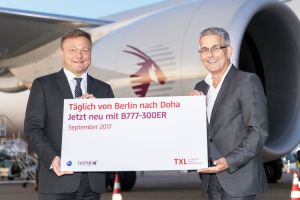 B777 von Qatar Airways zwei Monate größter Airliner in Berlin