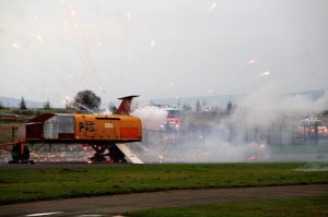 Konzertierte Feuerwehrübung am Kassel Airport