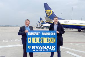 Ryanair mit Zielen ab Memmingen und Fraport