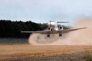 PC-24 Jet bei Start und Landung 