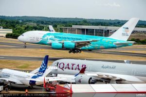 A380 für Wet Lease in Farnborough eingetroffen