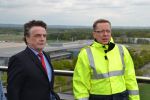 NRW-Verkehrsminister Groschek am Luftverkehrsstandort FMO