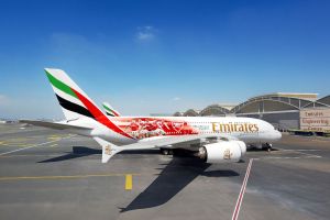 Emirates A380 trägt Spieler von Arsenal London
