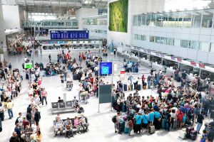 Fliegen zu den Ferien mit Vorbereitung