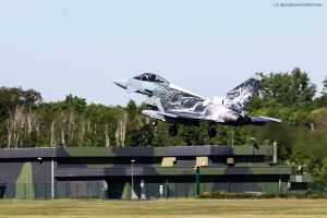 Eurofighter mit Sonderfolierung "Sword of Boelcke"