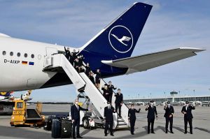 Rückkehr nach Rekordflug: Lufthansa A350 in München