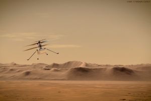 Landung und Start für Rover und Hubschrauber auf Mars