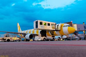 Airbus A320 bleibt am FMO zuhause