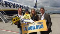 Ryanair befördert 14.000.000. Passagier in Weeze