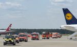 Brand-Notfallübung am Berliner Flughafen Tegel