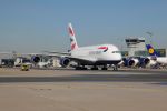 Airbus A380 der British Airways fliegt Route London-Frankfurt