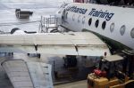 Auszubildende zerlegen Lufthansa Vickers Viscount 814