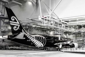 Dreamliner in Schwarz Look bei Air New Zealand