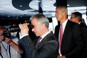 Frankfurter OB Peter Feldman zu Besuch bei der Fraport AG