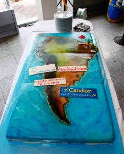 Samba zum Condor-Erstflug nach Fortaleza in Brasilien