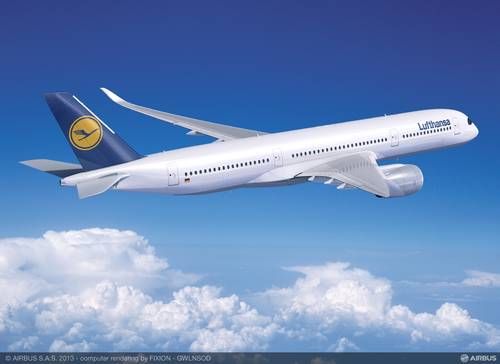 Airbus A350-900 erstmals zu Besuch bei Lufthansa in Frankfurt