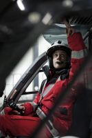 Erste Frau Verantwortliche Pilotin im ADAC-Helikopter