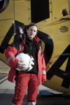 Erste Frau Verantwortliche Pilotin im ADAC-Helikopter