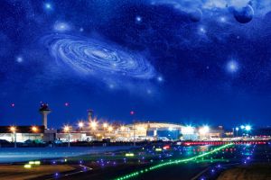 Raumfahrt-Stars und 