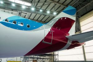 Lufthansa zeigt A320-Flugzeug für die neue Eurowings