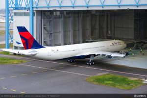A330-300 mit 242 Tonnen MTOW fertig in Farben der Delta Air Lines