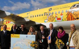 Ferienflieger in Sonderbemalung erinnert an Nürnbergs berühmtesten Sohn