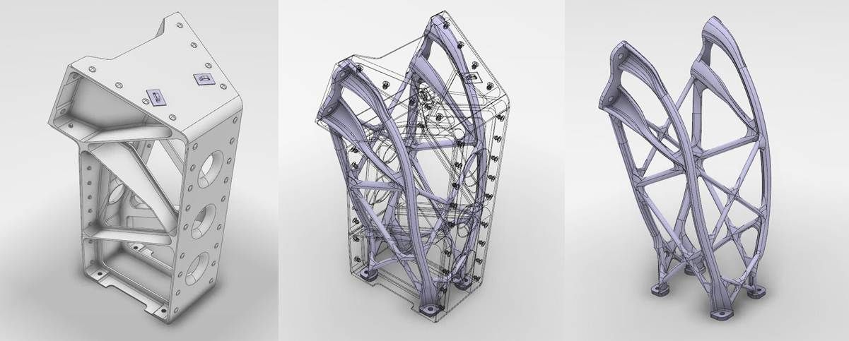 Генеративный способ. Аддитивные технологии кронштейн. 3d Print сепаратор. Топологическая оптимизация 3d-модели. Бионический дизайн и аддитивные технологии.