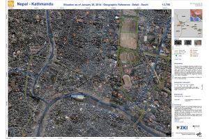 Hochauflösende Luftbilder für Helfer in Kathmandu