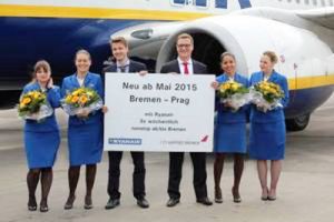 Ryanair startet Verbindung Bremen – Prag drei Mal pro Woche