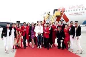 Life Ball-Gäste landen mit Flug OS 1088 aus New York in Wien