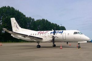 Saab 340 Frachter der RAF AVIA am Cochstedt Airport