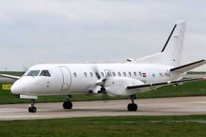 Saab 340 Frachter der RAF AVIA am Cochstedt Airport