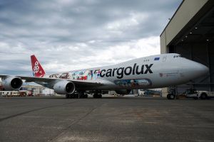 Boeing 747-8F von Cargolux mit Jubiläumsmotiv