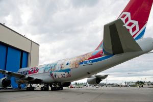 Boeing 747-8F von Cargolux mit Jubiläumsmotiv