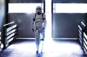 Star Wars Aktion von Flughafen-Mitarbeitern