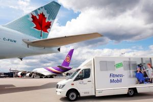 Fitness auf dem Vorfeld: Mobil fährt zu den Fraport-Mitarbeitern