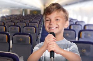 Kinder-Ansagen für Lufthansa-Flug gesucht