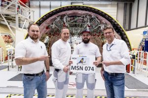 Fertigung der ersten Lufthansa A350-900 XWB bei Airbus