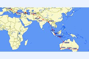 DA62 nach 60 Flugstunden in Australien angekommen