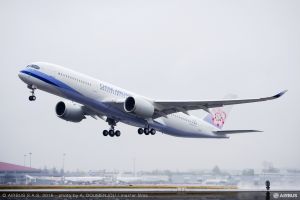 Jungfernflug für ersten A350 XWB für China Airlines