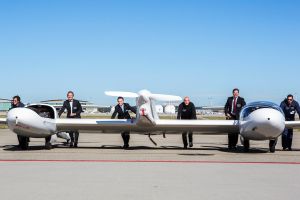 Pipistrel mit Brennstoffzelle am Flughafen Stuttgart