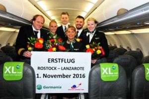 Rostock – Lanzarote mit Germania-Airbus abgehoben