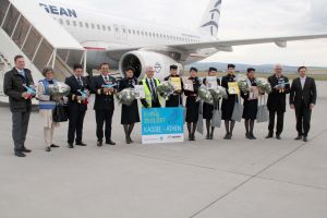 Kassel feierte Erstflug nach Athen von Aegean Airlines